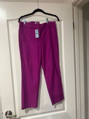 LOFT Riviera Slim Petite Trousers in Magenta
